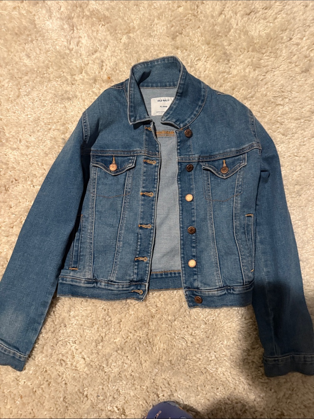 Old Navy Girls Medium Blue Denim Jean Jacket